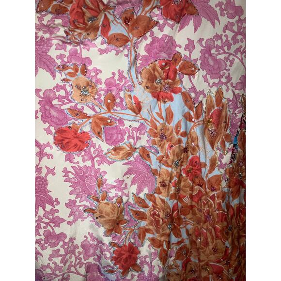 STELLA FOREST Patchwork Wrap Midi Dress Paisley Floral Polka Dot Size 38 Small S - Picture 8 of 11